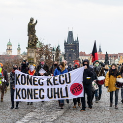Demonstrace po rozhodnutí uhelné komise_2020